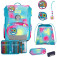 Scout Neo Safety Light Schulranzen-Set 5 tlg. Happy Rainbow